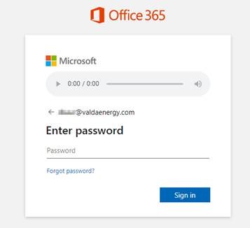 Example of a scam webpage